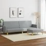 Sofá cama de 2 plazas con taburete tela gris claro de vidaXL, Sofás - Ref: Foro24-3216227, Precio: 328,01 €, Descuento: %