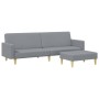 Sofá cama de 2 plazas con taburete tela gris claro by vidaXL, Sofas - Ref: Foro24-3216227, Price: 313,51 €, Discount: %