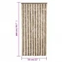 Dunkelbraune und beige Chenille-Fliegengittervorhang 56x200 cm. von vidaXL, Moskitonetze für Fenster - Ref: Foro24-377354, Pr...
