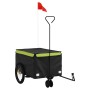 Remolque para bicicleta hierro negro y verde 30 kg de vidaXL, Remolques para bicicletas - Ref: Foro24-94102, Precio: 85,80 €,...