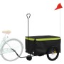Remolque para bicicleta hierro negro y verde 30 kg de vidaXL, Remolques para bicicletas - Ref: Foro24-94102, Precio: 85,80 €,...