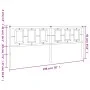 Black metal headboard 193 cm by vidaXL, Headboards and footboards - Ref: Foro24-374278, Price: 49,34 €, Discount: %