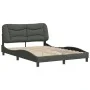 Estructura de cama con cabecero de tela gris oscuro 140x190 cm de vidaXL, Camas y somieres - Ref: Foro24-3207766, Precio: 221...