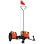 Fahrradanhänger aus Eisen und orangefarbenem Oxford-Stoff von vidaXL, Fahrradanhänger - Ref: Foro24-94180, Preis: 77,86 €, Ra...