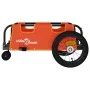 Fahrradanhänger aus Eisen und orangefarbenem Oxford-Stoff von vidaXL, Fahrradanhänger - Ref: Foro24-94180, Preis: 77,86 €, Ra...