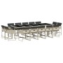 Set comedor jardín y cojines 15 pzas ratán sintético gris claro by vidaXL, Garden sets - Ref: Foro24-3211415, Price: 881,79 €...