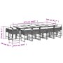 Set comedor jardín y cojines 15 pzas ratán sintético gris claro by vidaXL, Garden sets - Ref: Foro24-3211415, Price: 881,79 €...