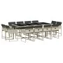 Set comedor jardín y cojines 13 pzas ratán sintético gris claro by vidaXL, Garden sets - Ref: Foro24-3211403, Price: 835,93 €...