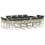 Set comedor jardín y cojines 13 pzas ratán sintético gris claro by vidaXL, Garden sets - Ref: Foro24-3211403, Price: 758,63 €...