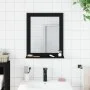 Espejo de baño con estante madera ingeniería negro 50x12x60 cm de vidaXL, Tocadores de baño - Ref: Foro24-842416, Precio: 51,...