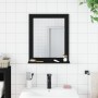 Espejo de baño con estante madera ingeniería negro 50x12x60 cm de vidaXL, Tocadores de baño - Ref: Foro24-842416, Precio: 48,...