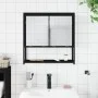 Armario con espejo de baño madera ingeniería negro 60x16x60 cm de vidaXL, Tocadores de baño - Ref: Foro24-842421, Precio: 56,...