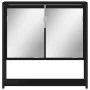 Armario con espejo de baño madera ingeniería negro 60x16x60 cm de vidaXL, Tocadores de baño - Ref: Foro24-842421, Precio: 56,...