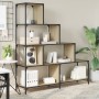 Bücherregal mit 4 Stufen aus Eichenholz Sonoma 139x33,5x149 cm von vidaXL, Bücherregale und Regale - Ref: Foro24-842477, Prei...