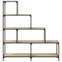 Bücherregal mit 4 Stufen aus Eichenholz Sonoma 139x33,5x149 cm von vidaXL, Bücherregale und Regale - Ref: Foro24-842477, Prei...
