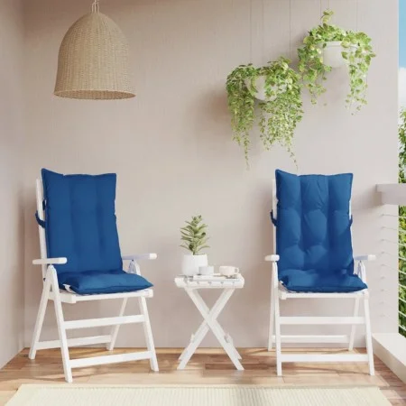 Hochlehner-Stuhlkissen, 2 Stück, Oxford-Stoff, Kleinblau. von vidaXL, Kissen für Stühle und Sofas - Ref: Foro24-377632, Preis...