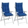 Cojines de silla respaldo alto 2 uds tela Oxford azul klein by vidaXL, Cushions for chairs and sofas - Ref: Foro24-377632, Pr...