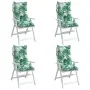 Cojines silla respaldo alto 4 uds tela Oxford estampado hojas by vidaXL, Cushions for chairs and sofas - Ref: Foro24-377639, ...
