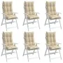 Cojines de silla con respaldo alto 6 uds tela Oxford beige by vidaXL, Cushions for chairs and sofas - Ref: Foro24-377613, Pri...