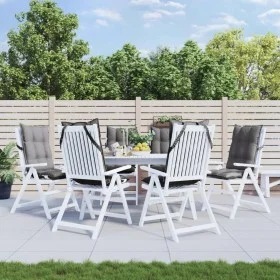 Stuhlkissen mit hoher Rückenlehne, 6 Stück, grauer Oxford-Stoff. von vidaXL, Kissen für Stühle und Sofas - Ref: Foro24-377607...