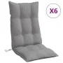 Cojines de silla con respaldo alto 6 uds tela Oxford gris by vidaXL, Cushions for chairs and sofas - Ref: Foro24-377607, Pric...