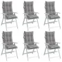 Cojines de silla con respaldo alto 6 uds tela Oxford gris by vidaXL, Cushions for chairs and sofas - Ref: Foro24-377607, Pric...