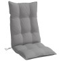 Cojines de silla con respaldo alto 6 uds tela Oxford gris