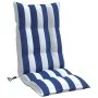 Hochlehner-Stuhlkissen, 2 Stück, aus blau-weiß gestreiftem Oxford-Stoff. von vidaXL, Kissen für Stühle und Sofas - Ref: Foro2...