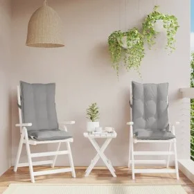 Cojines de silla con respaldo alto 2 uds tela Oxford gris by vidaXL, Cushions for chairs and sofas - Ref: Foro24-377605, Pric...