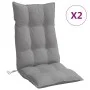 Stuhlkissen mit hoher Rückenlehne, 2 Stück, grauer Oxford-Stoff. von vidaXL, Kissen für Stühle und Sofas - Ref: Foro24-377605...