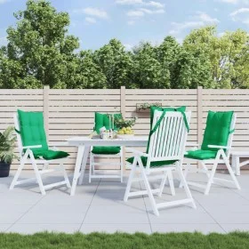 Cojines de silla con respaldo alto 4 uds tela Oxford verde by vidaXL, Cushions for chairs and sofas - Ref: Foro24-377618, Pri...
