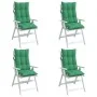 Cojines de silla con respaldo alto 4 uds tela Oxford verde by vidaXL, Cushions for chairs and sofas - Ref: Foro24-377618, Pri...