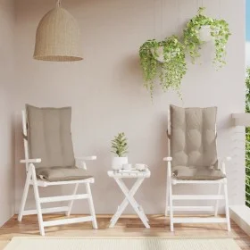 Cojines de silla con respaldo alto 2 uds tela Oxford gris taupe by vidaXL, Cushions for chairs and sofas - Ref: Foro24-377626...