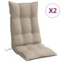 Cojines de silla con respaldo alto 2 uds tela Oxford gris taupe by vidaXL, Cushions for chairs and sofas - Ref: Foro24-377626...