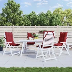 Stuhlkissen mit hoher Rückenlehne, 4 Stück, Oxford-Stoff in Weinrot. von vidaXL, Kissen für Stühle und Sofas - Ref: Foro24-37...