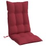 Cojines de silla con respaldo alto 4 uds tela Oxford rojo tinto