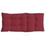 Cojines de silla con respaldo alto 4 uds tela Oxford rojo tinto