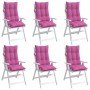 Stuhlkissen mit hoher Rückenlehne, 6 Stück, rosa Oxford-Stoff. von vidaXL, Kissen für Stühle und Sofas - Ref: Foro24-377664, ...