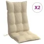 Stuhlkissen mit hoher Rückenlehne, 2 Stück, Oxford-Stoff in Beige. von vidaXL, Kissen für Stühle und Sofas - Ref: Foro24-3776...