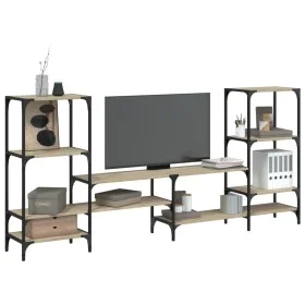 TV-Möbel aus Sonoma-Eichenfurnierholz, 206,5x28,5x95 cm. von vidaXL, TV-Möbel - Ref: Foro24-842482, Preis: 78,89 €, Rabatt: %