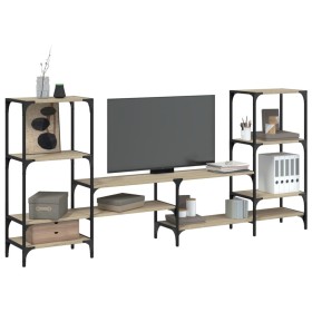 TV-Möbel aus Sonoma-Eichenfurnierholz, 206,5x28,5x95 cm. von vidaXL, TV-Möbel - Ref: Foro24-842482, Preis: 79,76 €, Rabatt: %