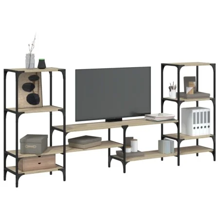 Mueble de TV madera de ingeniería roble Sonoma 206,5x28,5x95 cm de vidaXL, Muebles TV - Ref: Foro24-842482, Precio: 78,89 €, ...