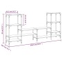 TV-Möbel aus Sonoma-Eichenfurnierholz, 206,5x28,5x95 cm. von vidaXL, TV-Möbel - Ref: Foro24-842482, Preis: 79,76 €, Rabatt: %