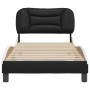 Bett mit schwarz-weißem Kunstleder-Kopfteil 80x200 cm von vidaXL, Betten und Lattenroste - Ref: Foro24-3207965, Preis: 152,58...