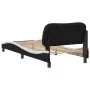 Bett mit schwarz-weißem Kunstleder-Kopfteil 80x200 cm von vidaXL, Betten und Lattenroste - Ref: Foro24-3207965, Preis: 126,99...