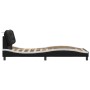 Bett mit schwarz-weißem Kunstleder-Kopfteil 80x200 cm von vidaXL, Betten und Lattenroste - Ref: Foro24-3207965, Preis: 152,58...