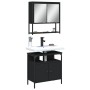 Juego de muebles de baño 2 pzas madera contrachapada negro by vidaXL, Bathroom furniture - Ref: Foro24-3214655, Price: 103,61...