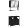 Juego de muebles de baño 2 pzas madera contrachapada negro by vidaXL, Bathroom furniture - Ref: Foro24-3214655, Price: 101,94...