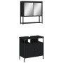 Juego de muebles de baño 2 pzas madera contrachapada negro by vidaXL, Bathroom furniture - Ref: Foro24-3214655, Price: 103,61...