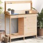 Pflanzenständer mit Schrank aus Fichtenholz 110,5x45x124,5 cm von vidaXL, Topfständer - Ref: Foro24-156343, Preis: 146,51 €, ...
